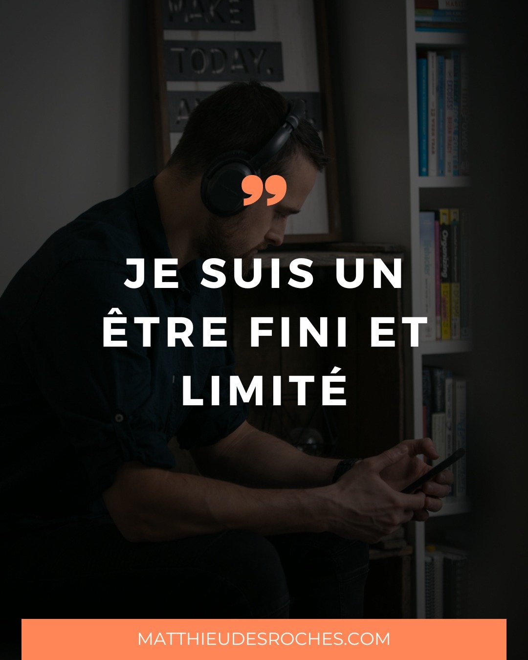 &laquo; Je suis un &ecirc;tre fini et limit&eacute; &raquo;.💡

C&rsquo;est probablement la prise de conscience la plus importante que j&rsquo;ai eu dans les derni&egrave;res ann&eacute;es concernant ma vision du travail et de la productivit&eacute;.