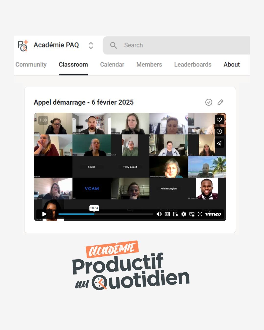Tellement fier d&rsquo;avoir lanc&eacute; la semaine derni&egrave;re mon nouveau programme de coaching L&rsquo;Acad&eacute;mie Productif au quotidien! 🙂🚀

J&rsquo;aurai le privil&egrave;ge d&rsquo;accompagner un groupe de 50 personnes s&eacute;rieu
