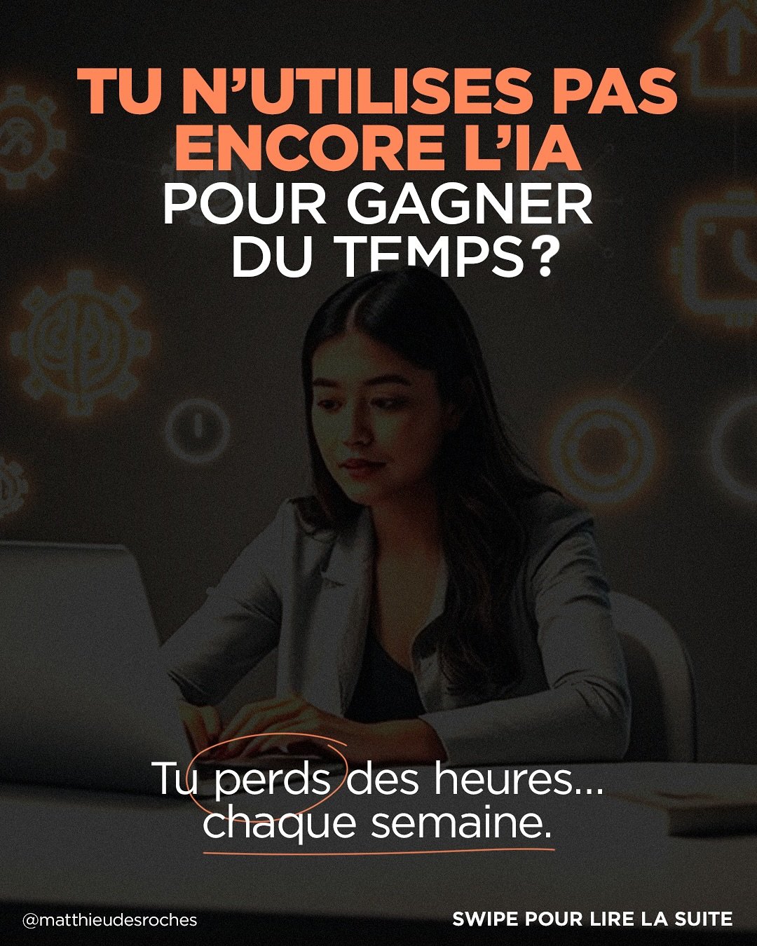 🧠 Et si l&rsquo;IA pouvait te faire &eacute;conomiser 5 heures par semaine&hellip; sans que tu t&rsquo;en rendes compte? 

👉 L&rsquo;intelligence artificielle peut faire une partie du travail pour toi &mdash; plus vite, sans fatigue, et m&ecirc;me 
