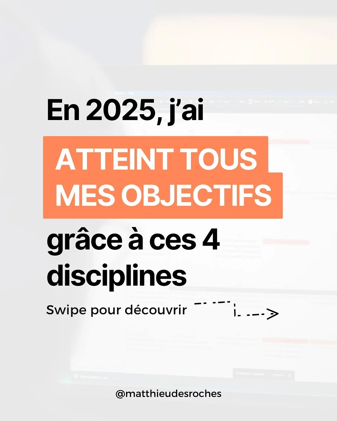 En 2025, j&rsquo;ai r&eacute;ussi &agrave; atteindre presque tous mes objectifs&hellip; en respectant mon &eacute;quilibre et en travaillant moins de 40 heures par semaine. ⏱️🔥

Et pourtant&hellip;
👉 Je n&rsquo;ai pas de super-pouvoirs.
👉 Je n&rsq