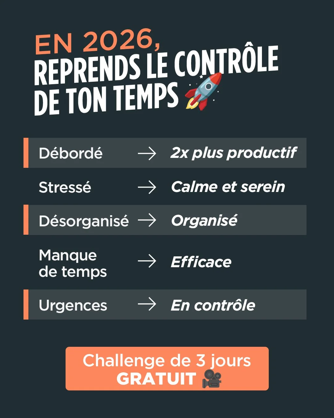 On a tous quelque chose qu&rsquo;on ne devrait pas tra&icirc;ner avec nous en 2026. 🤷
Pour certains&hellip; le stress, le d&eacute;sordre, l&rsquo;&eacute;parpillement.
Pour d&rsquo;autres, le manque de discipline et de structure. 

Le mois de janvi