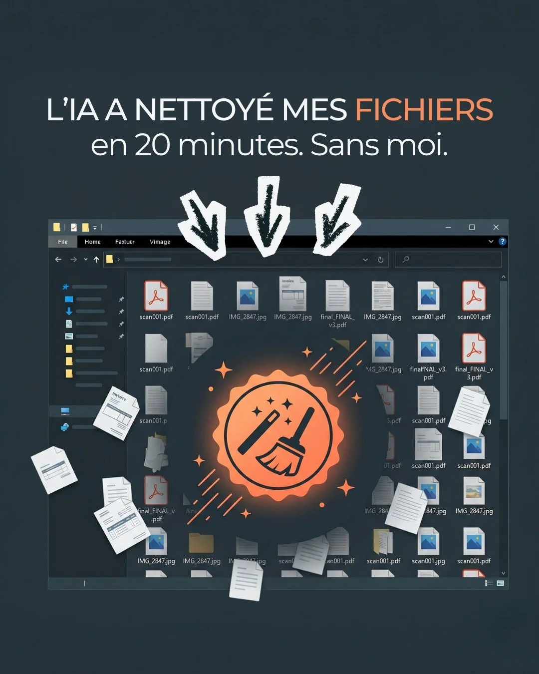 J'ai laiss&eacute; une IA acc&eacute;der directement &agrave; un dossier sur mon ordinateur ce matin. 🤖

Pas pour analyser du texte. Pas pour g&eacute;n&eacute;rer du contenu.
Pour renommer des centaines de factures.

Le probl&egrave;me: j'avais un 