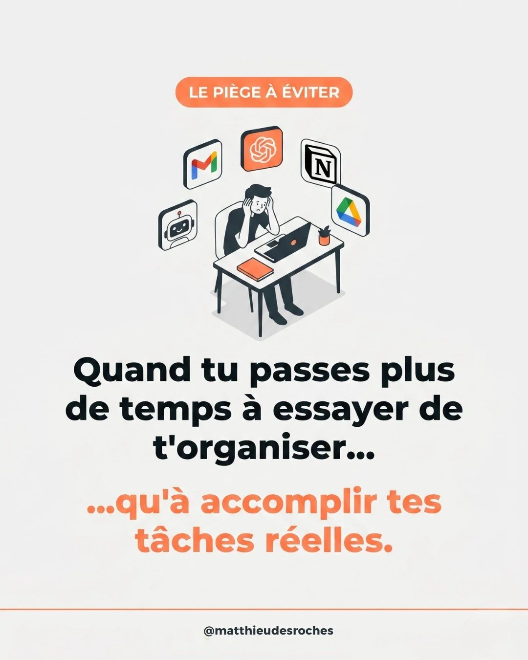 Avec toute cette folie autour des outils d'IA, j'ai l'impression qu'on est comme en 2016... Quand Notion venait de sortir. 📢

&Agrave; l'&eacute;poque, tout le monde parlait de Notion.
Vantait ses m&eacute;rites comme si c'&eacute;tait l'outil mirac