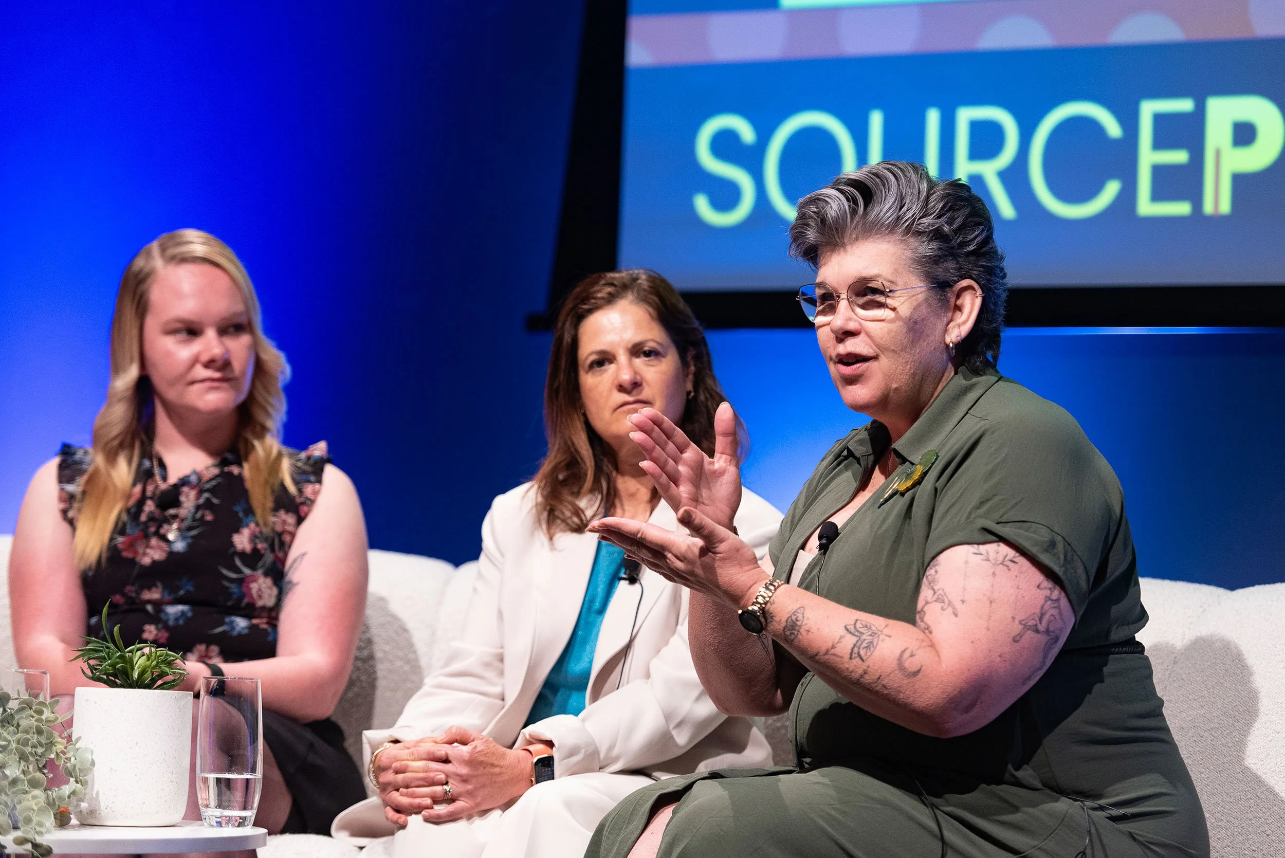 Panel discussion during a conference at MCEC Melbourne
