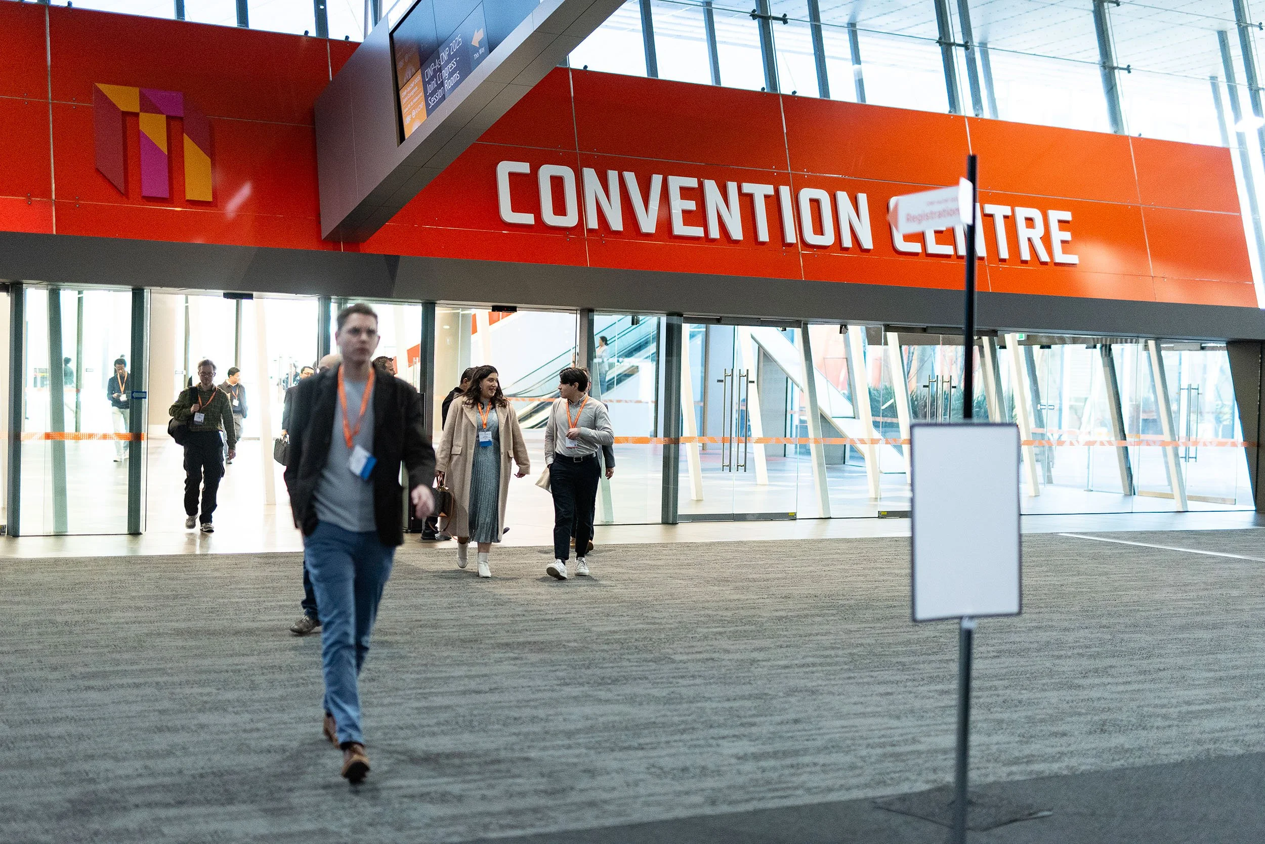 Delegates entering the Melbourne Convention and Exhibition Centre