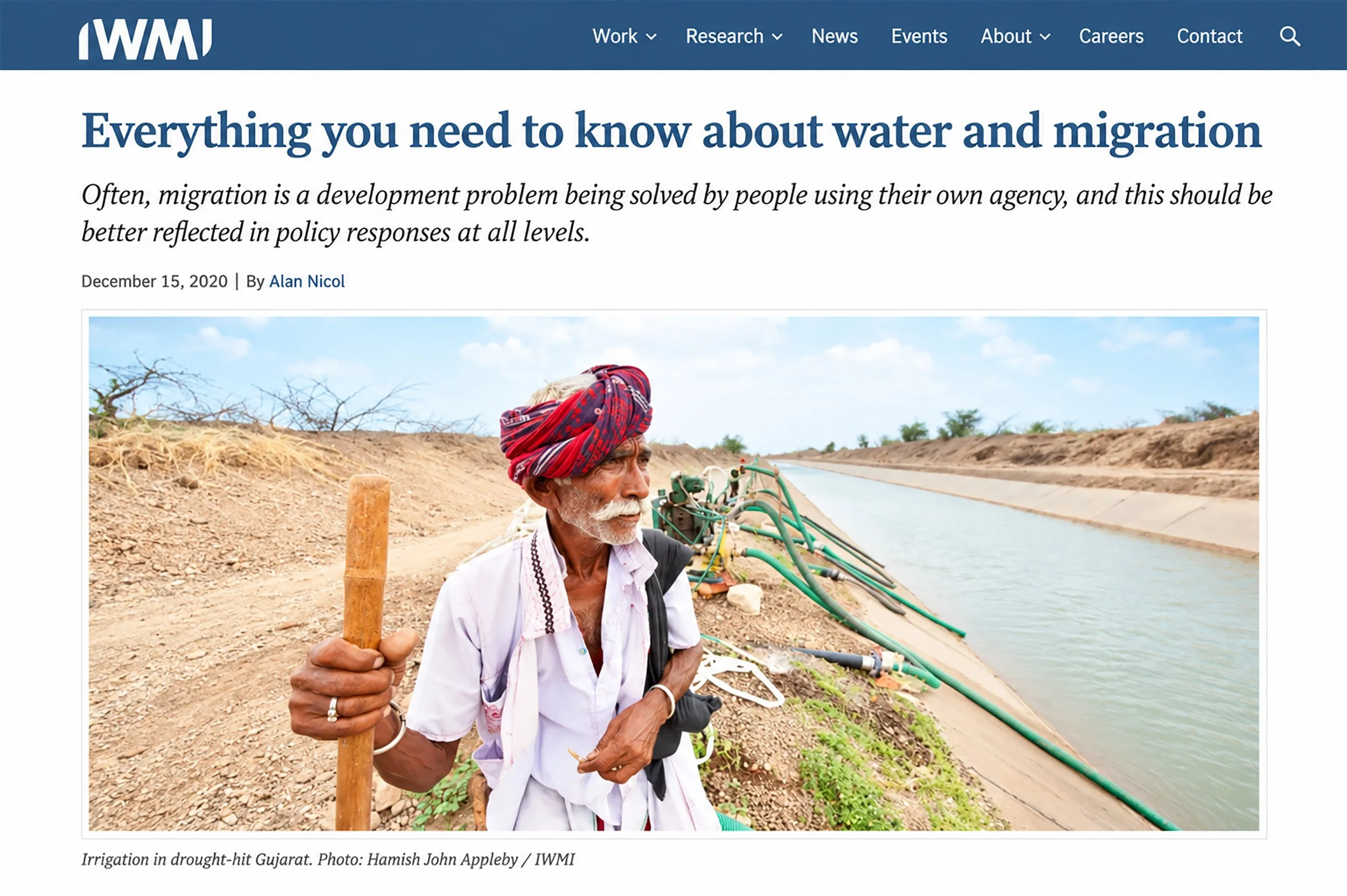 IWMI – Everything You Need to Know About Water and Migration