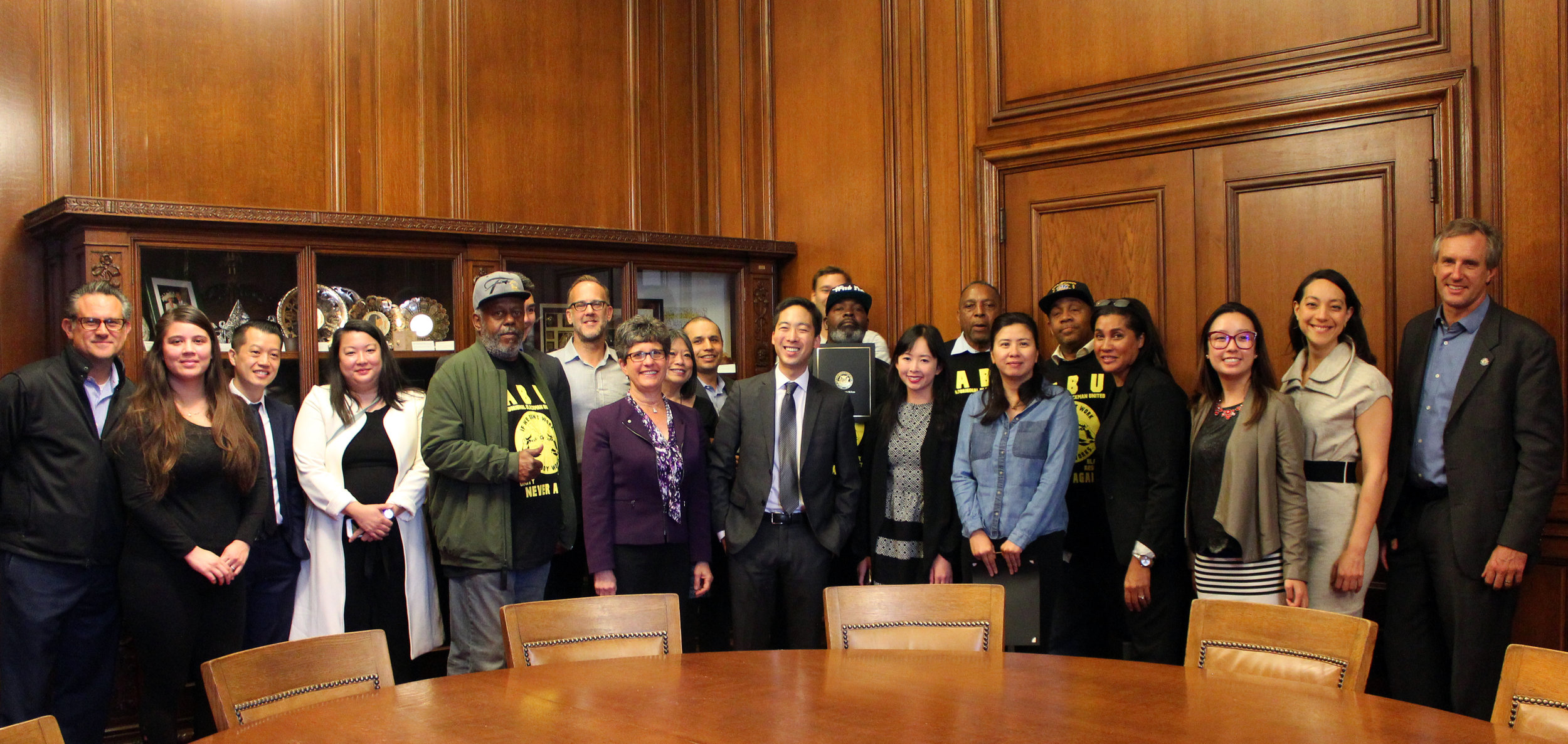 Community and government leaders celebrating Commissioner Eddie Ahn on October 4, 2017! 