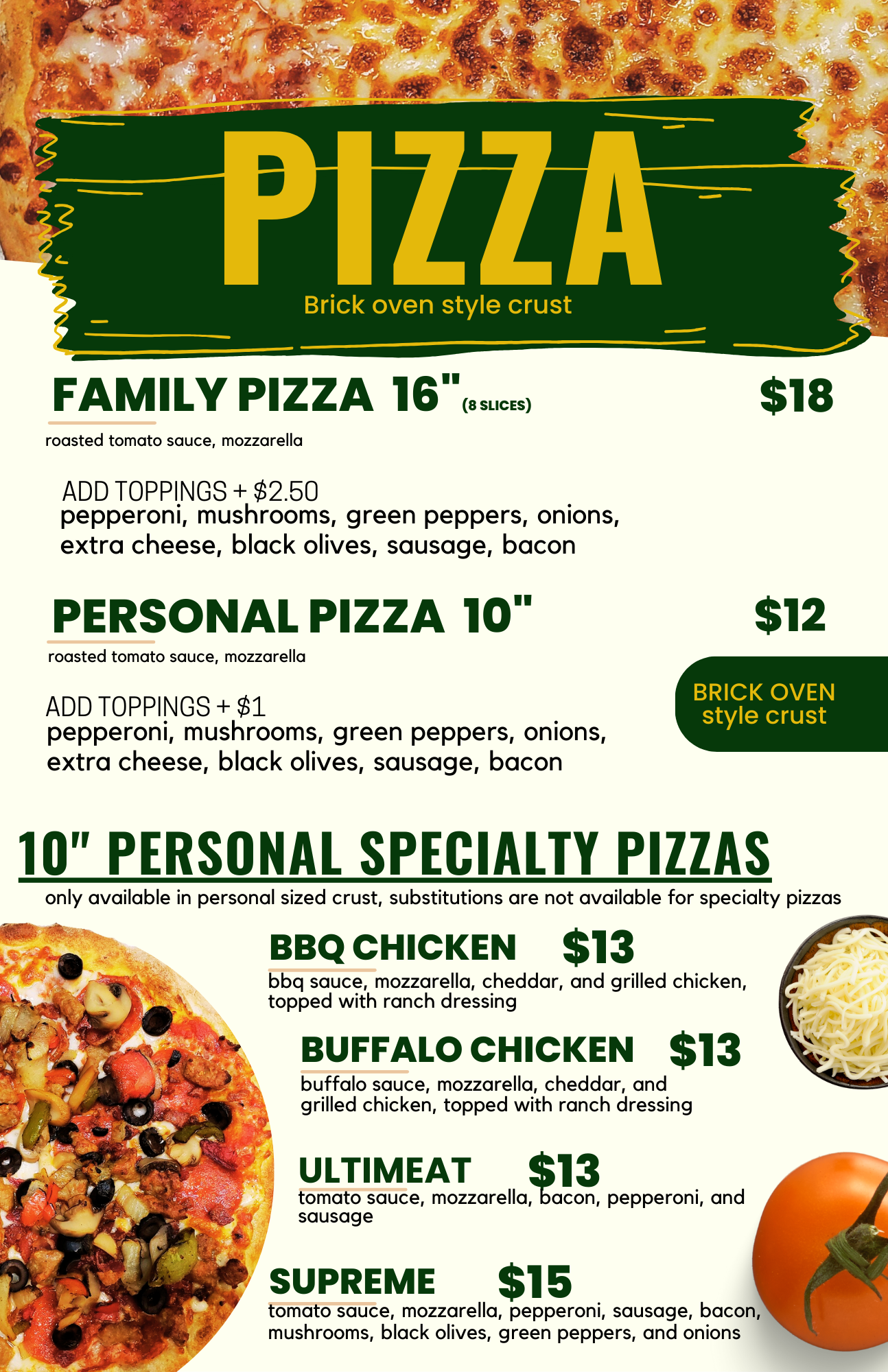 Menu — Fun Fore All Family Fun Park