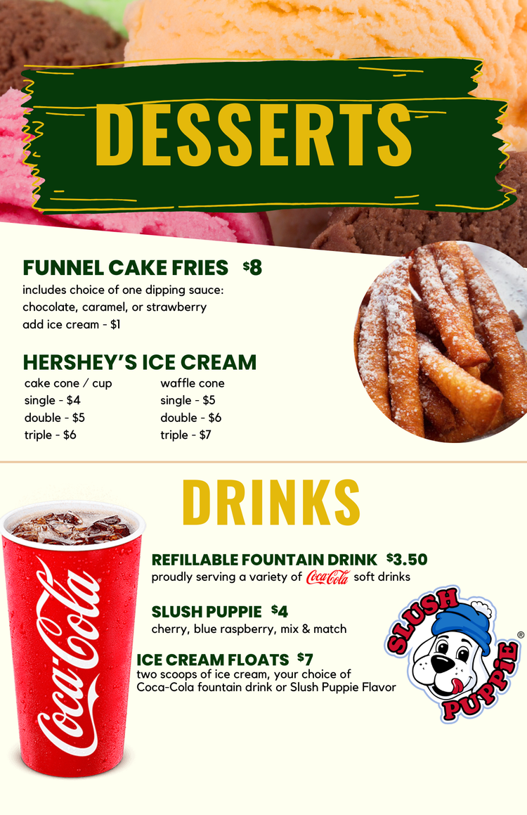 Menu — Fun Fore All Family Fun Park