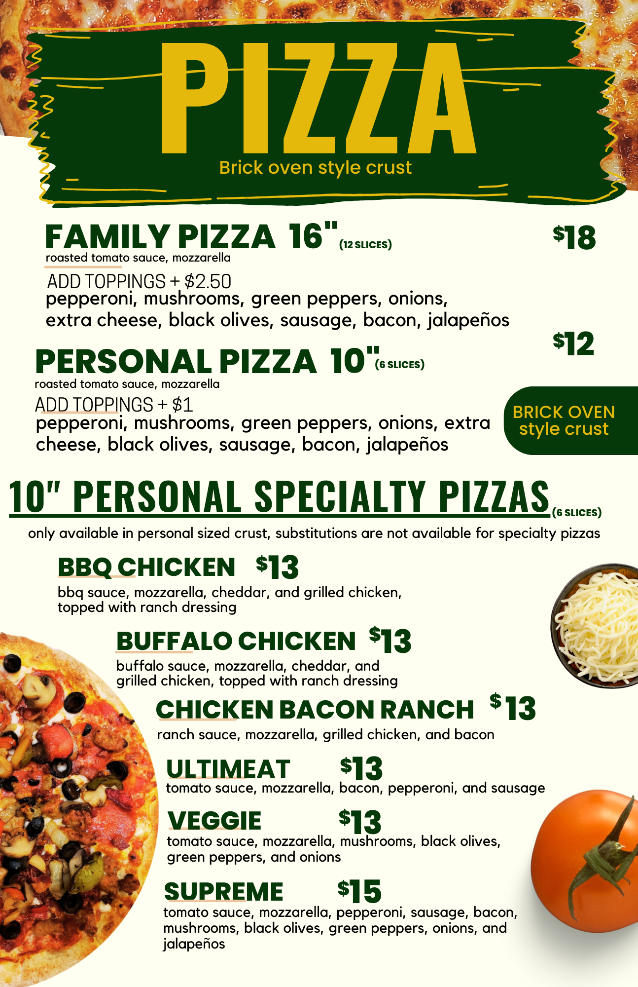 Menu — Fun Fore All Family Fun Park