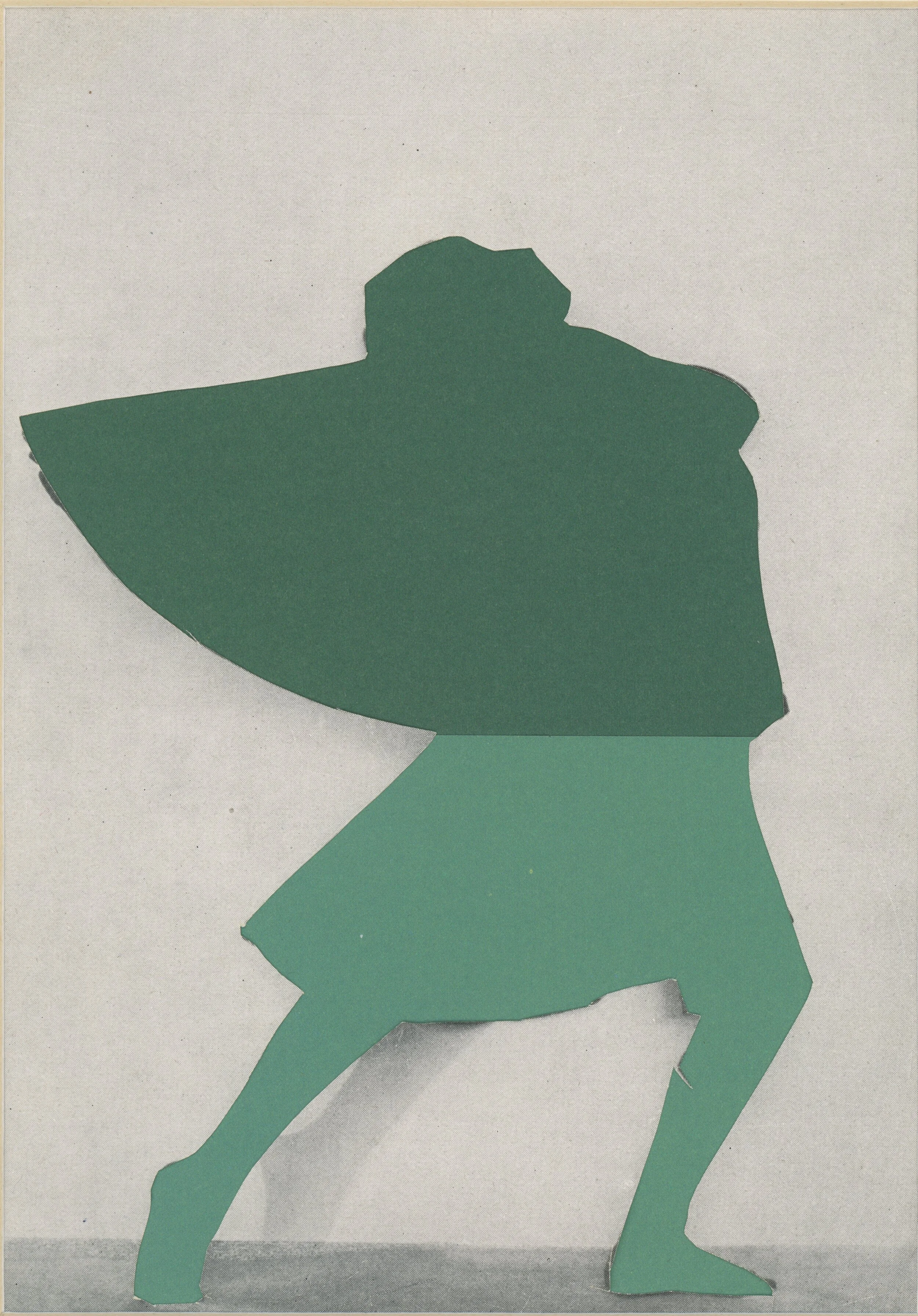 ‘Dancing Greens’, collage on paper, 15 x 20 cm, 2018