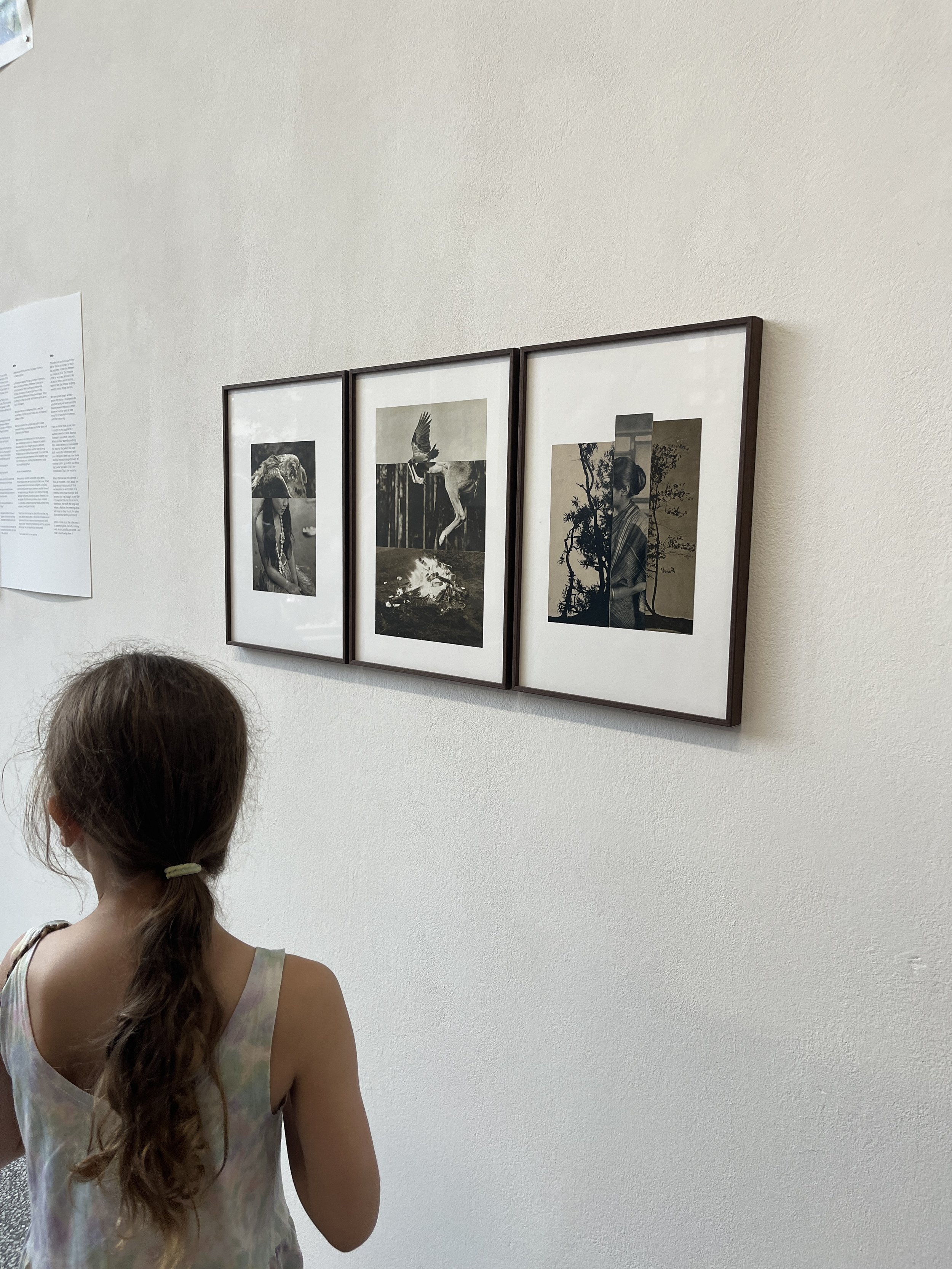  3 original collages framed with museum glass at the group show ‘Image Spaces of Solidarity’, Villa Heike, Berlin, 2026 