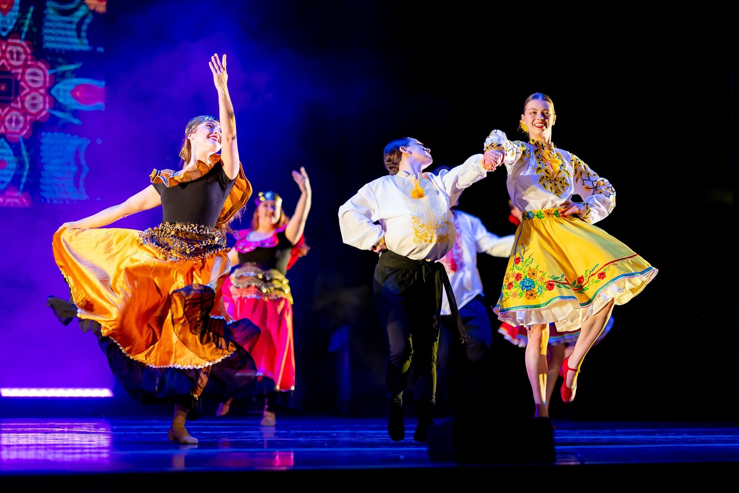 Hromovytsia dancers performing on stage