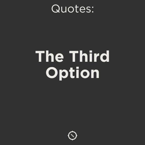 God is about unity. The third option is that we honor what we have in common. We have more in common than we think. Activist chose a side and have to defend it. We have been called to be prophetic. Our differ
