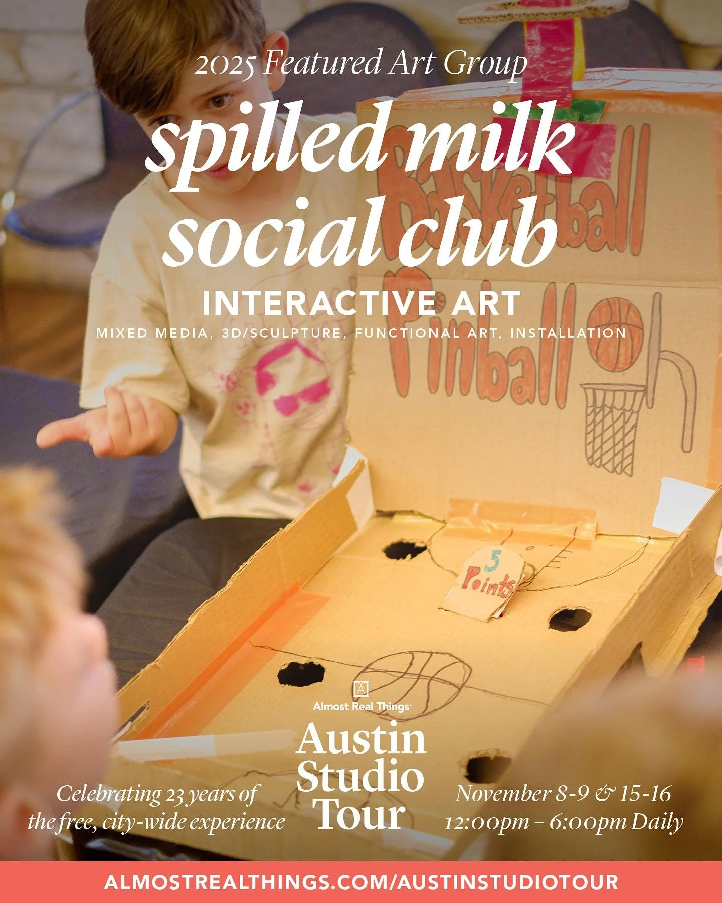 We&rsquo;re excited to announce that our 𝐂𝐚𝐫𝐝𝐛𝐨𝐚𝐫𝐝 𝐀𝐫𝐜𝐚𝐝𝐞 will be an official stop on @austinstudiotour this November! 

Kids and teens 8-15 can sign up NOW to be an Arcade Game Creator. Participants will design and craft old school ca