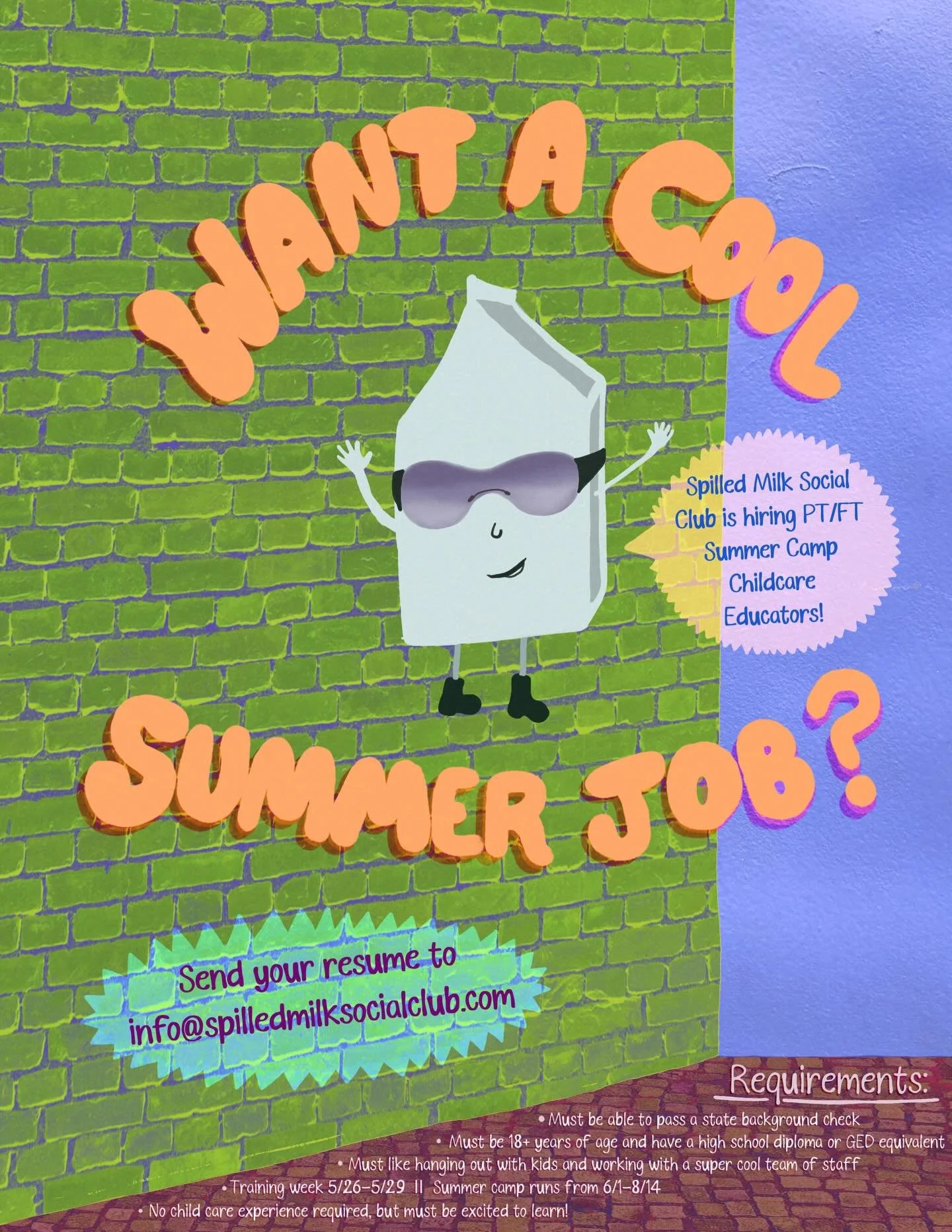 Spread the word that we&rsquo;re hiring! 

Want a cool summer job?? 
Join our cool, creative, collaborative, compassionate team! This summer will be the best summer of the year! 🌞🏄&zwj;♀️🥇