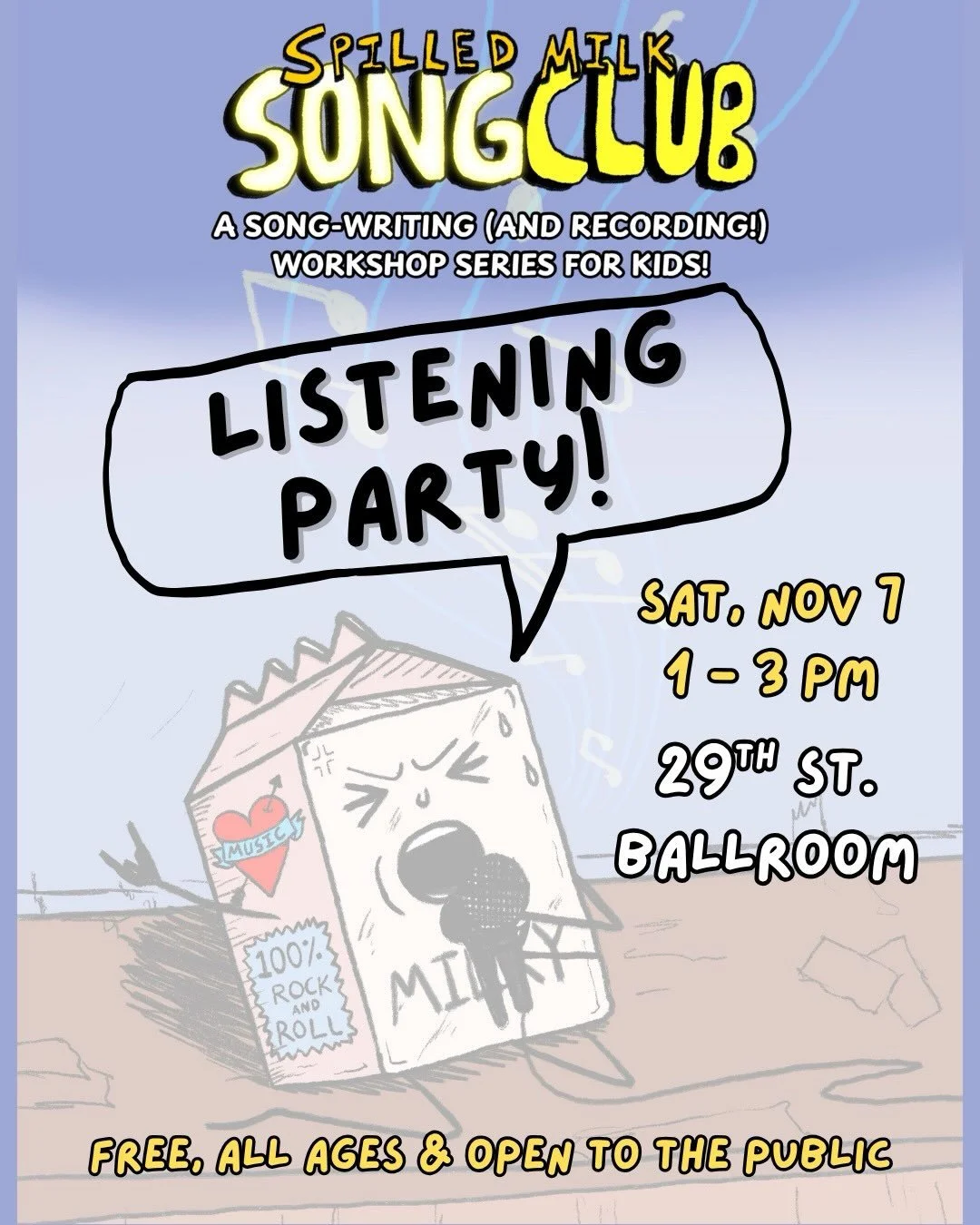 The time for tunes is fast approaching! We&rsquo;ve laid down the tracks and the songs are coming to your airwaves real soon 📻

Next Saturday, we&rsquo;re hosting a special listening event at 29th St. Ballroom featuring all four bands and their bran