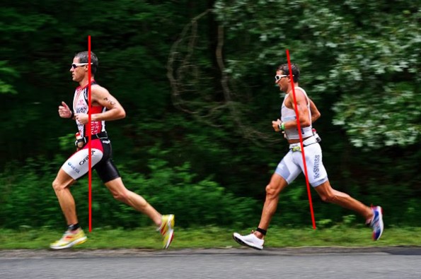 Left: mid/forefoot strike – distal foot strikes the ground first and then the heel drops to the ground