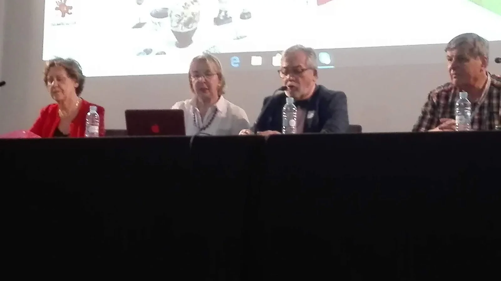 Closing ceremony | From left to right: Blanca Garcia Vega, Julia Sáez-Angulo, Tomás Paredes and Brane Kovic.