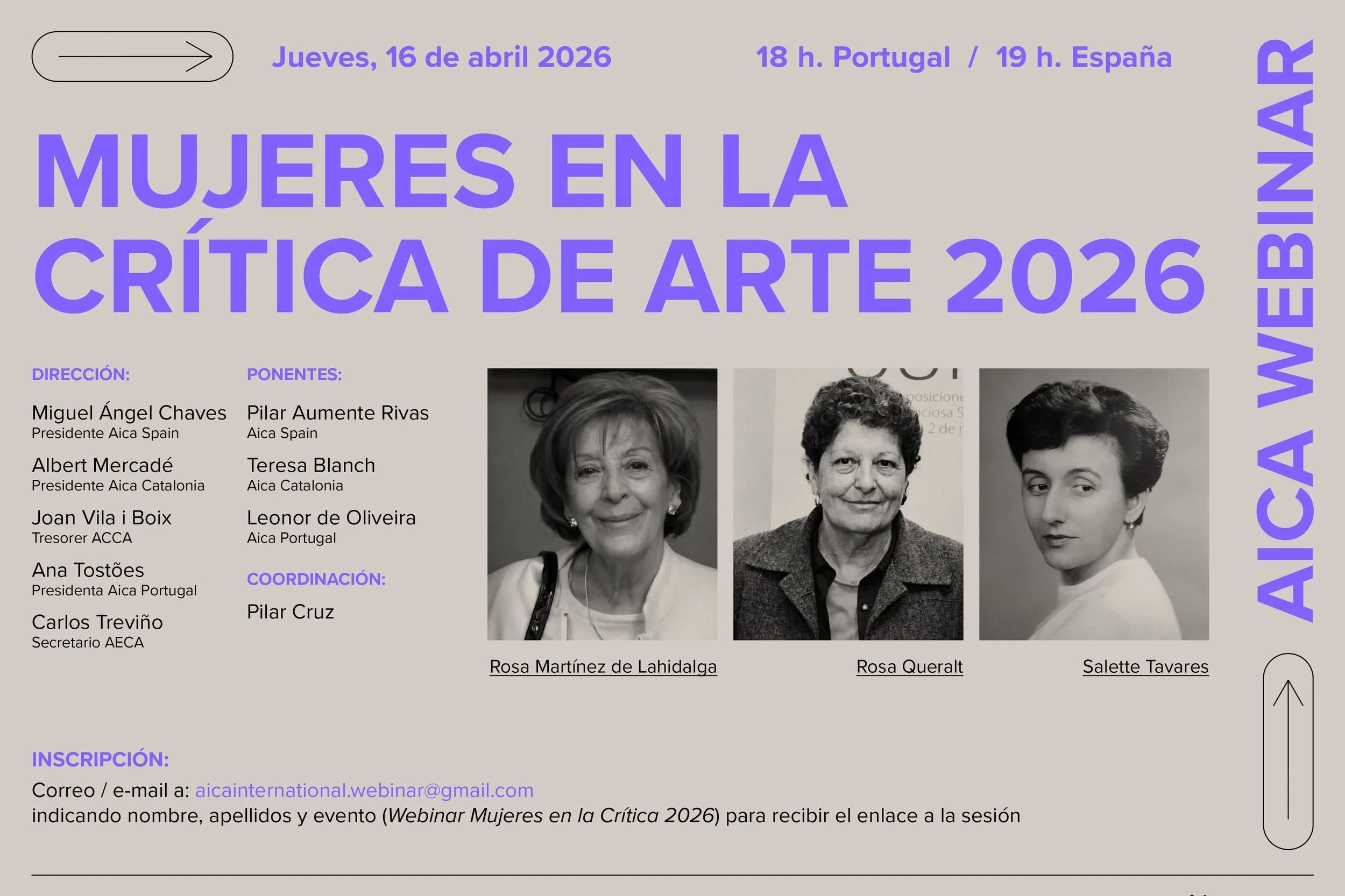 AICA Webinar: MUJERES EN LA CRÍTICA DE ARTE 2026