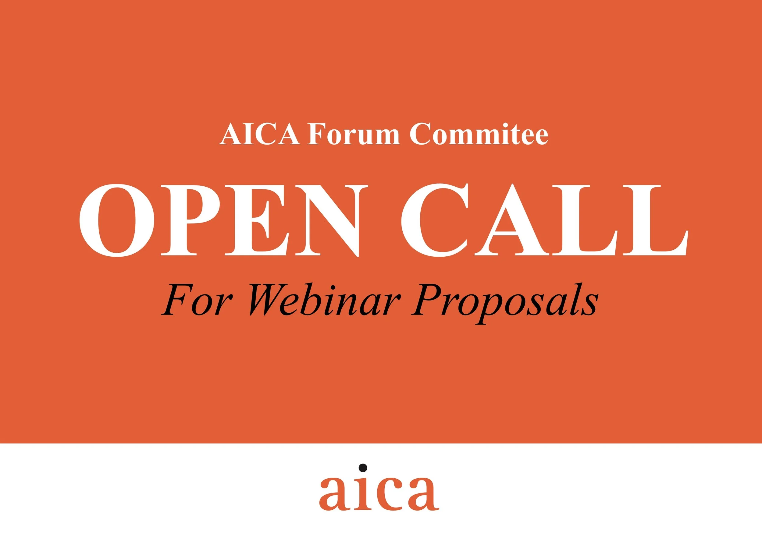 Open Call for Webinar Proposals 