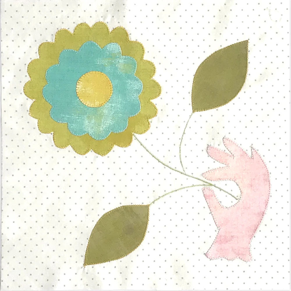 Free quilt along Blockheads 2018, Block 48: Ann Arbor Fabrics used in the block are from Moda, Basic Grey GRUNGE and Zen Chic PAPER
