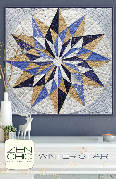 Zen Chic Winter Star Pattern Featuring Chill and Block 26 Zen Chic Winter Star Pattern Featuring Chill and Block 26