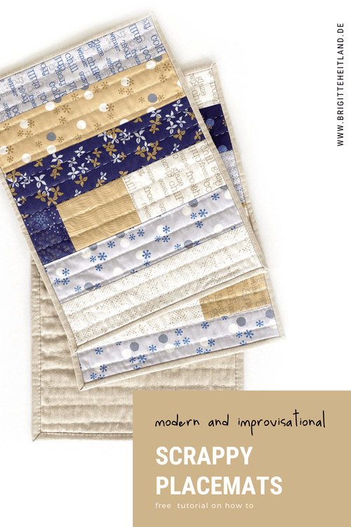 Free Tutorial Scrappy Hand Quilted Placemats Featured by Zen Chic