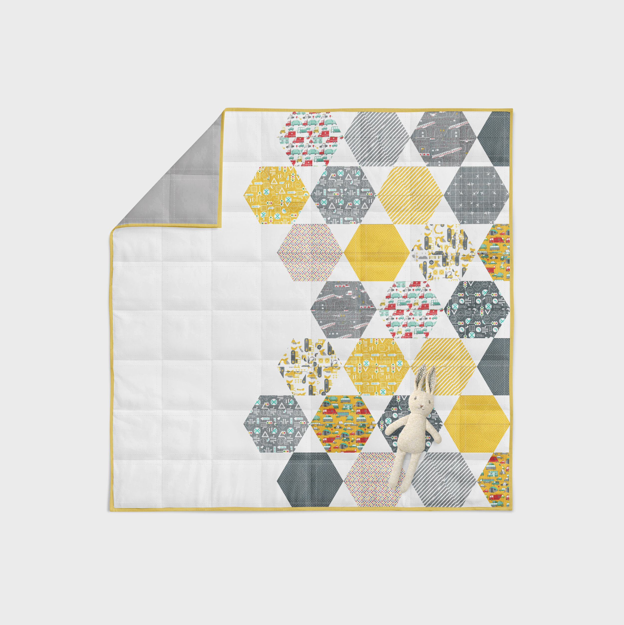 Spring in Paris Baby Size Quilt 43” x 43”