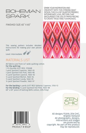 LAST 12 Yard Moda Just Red Spotted in Cayenne 1660-93 designed by Zen Chic