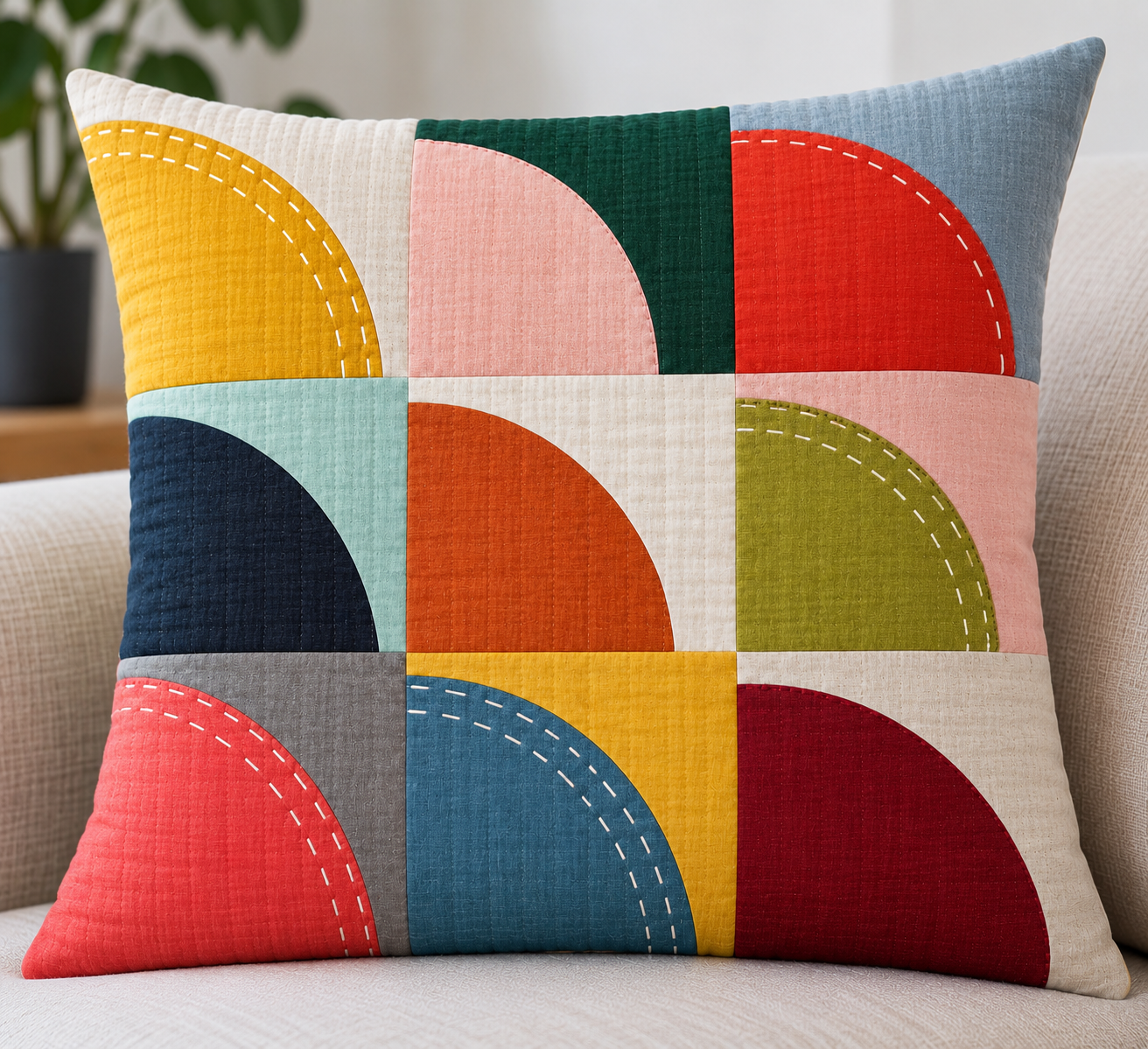Curve & Play – Modern Piecing + Raw Edge Appliqué (The Quilt Crossing, Boise)