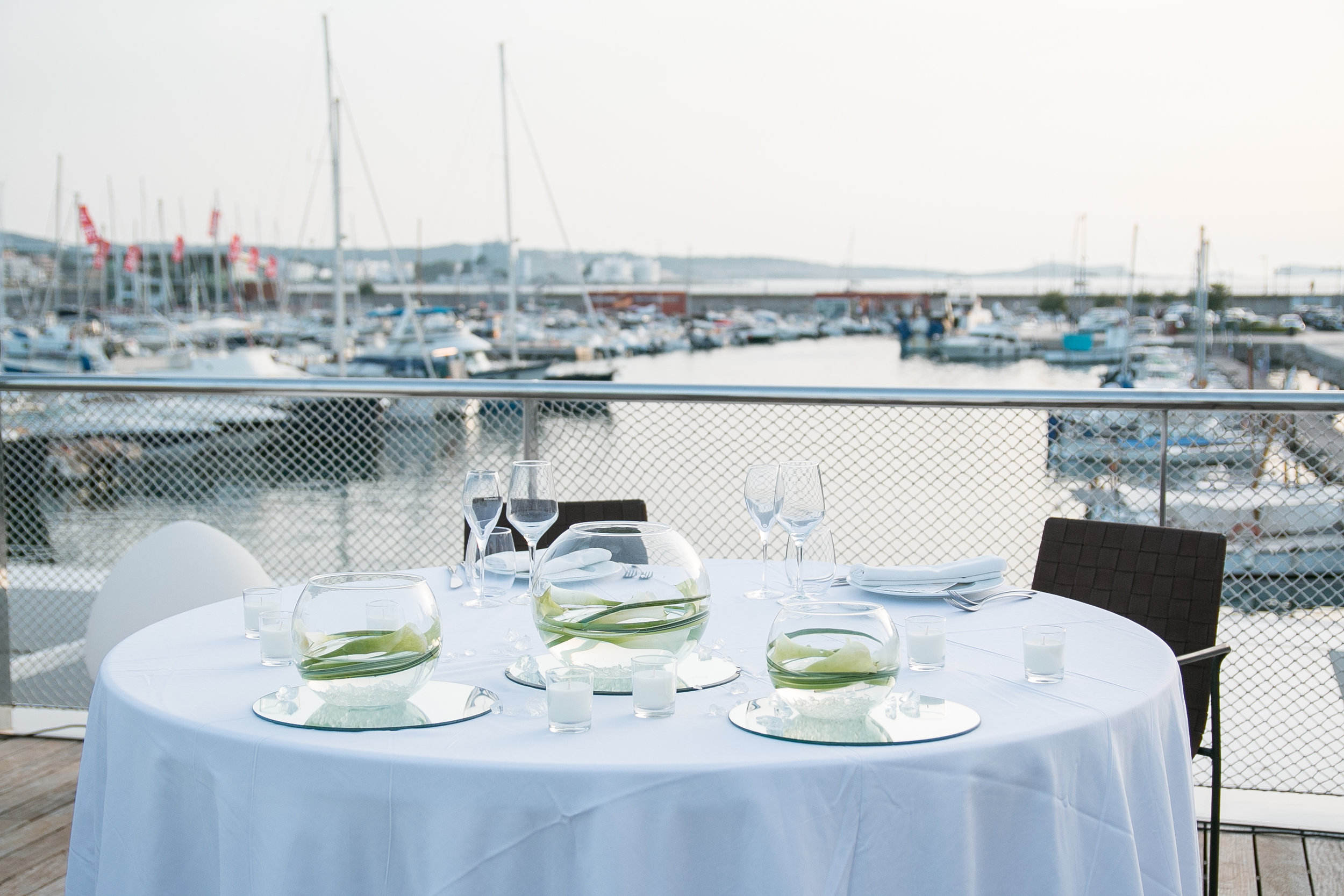 Wedding dinner at Es Nautic, San Antonio, Ibiza.