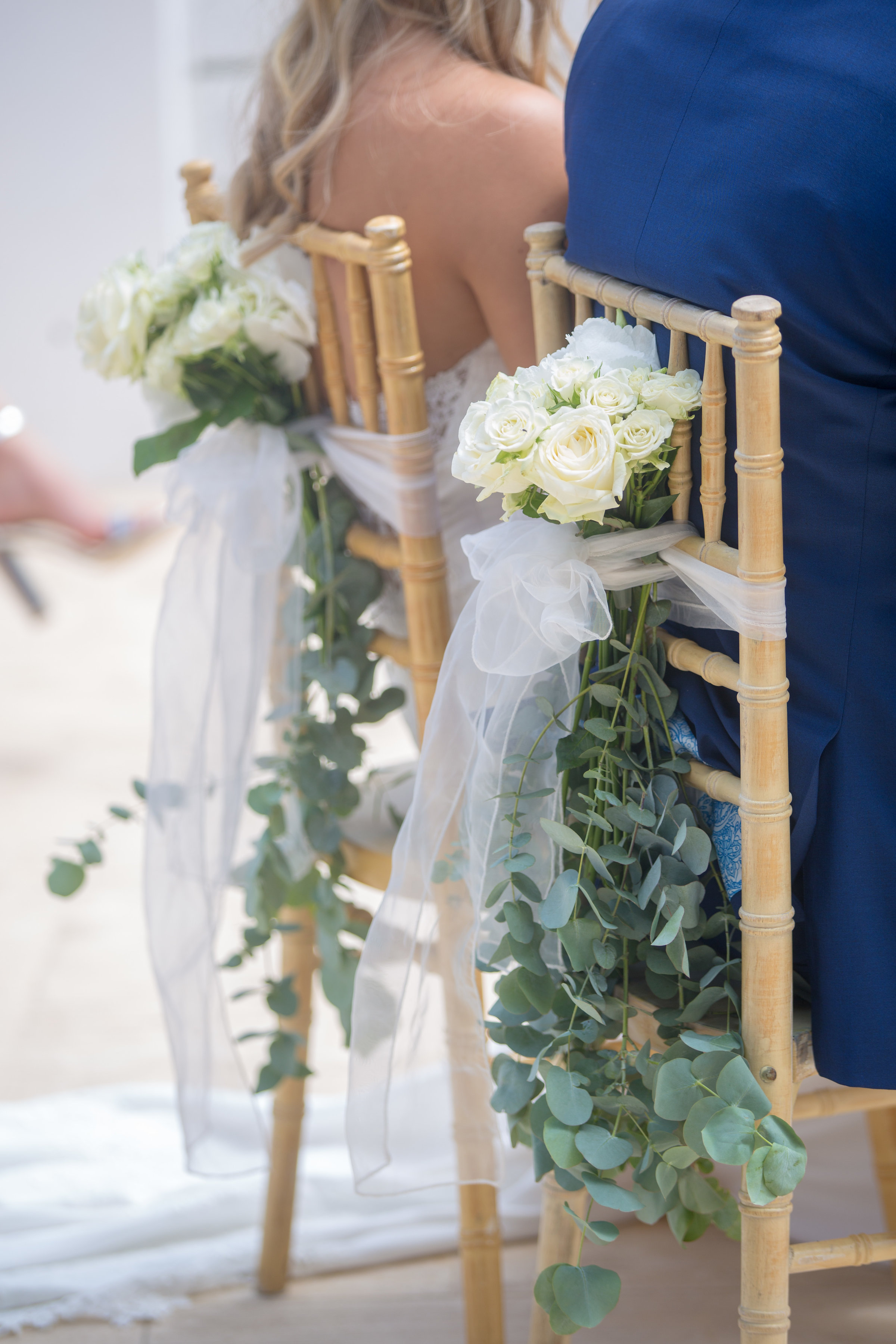 Bride and Groom floral chair decoration at Elixir Ibiza. Photo by Matt Morgan.