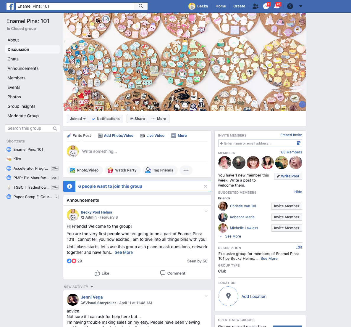 Private Facebook Group Community