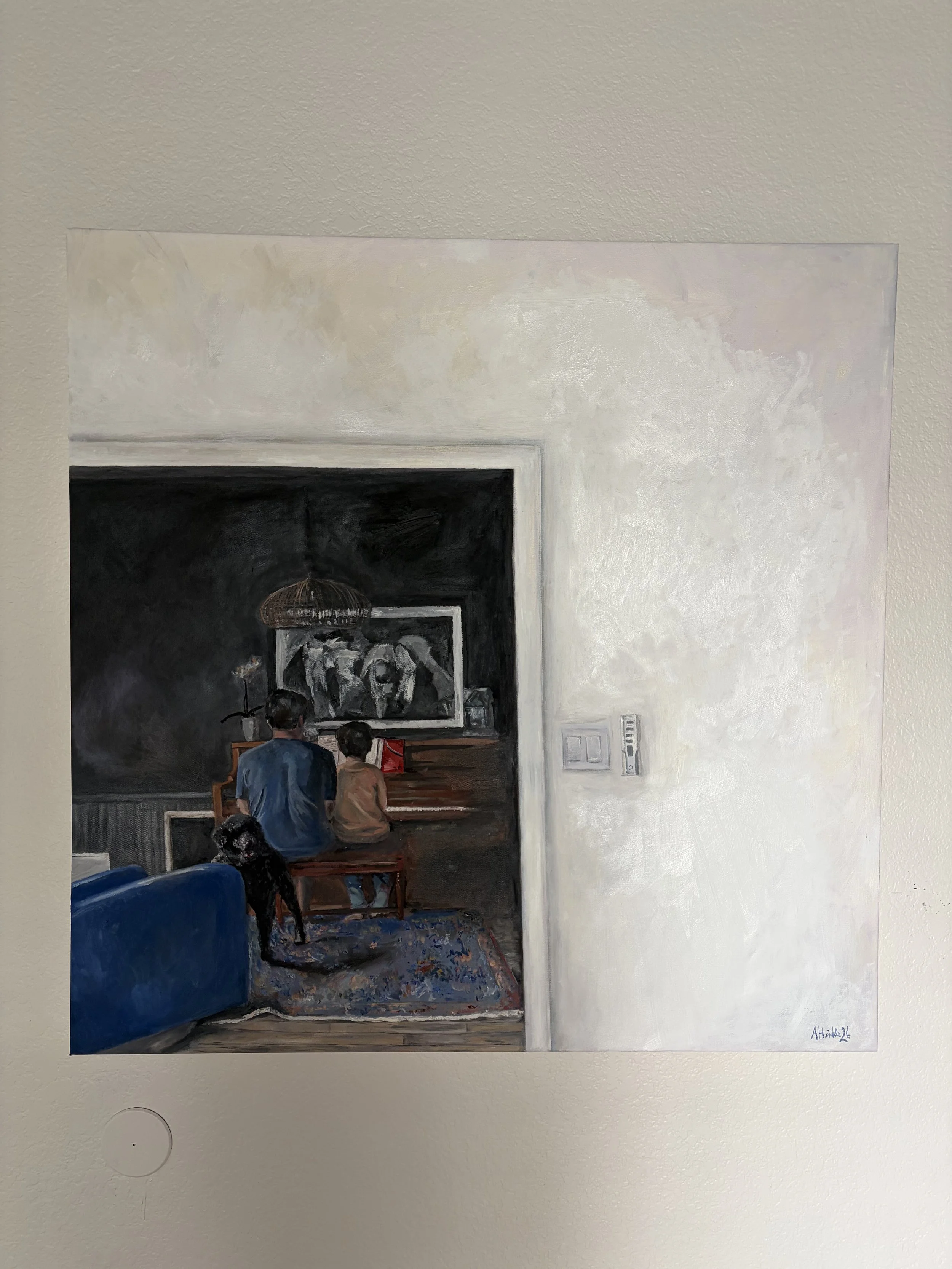 Piano Room Original Oil Painting