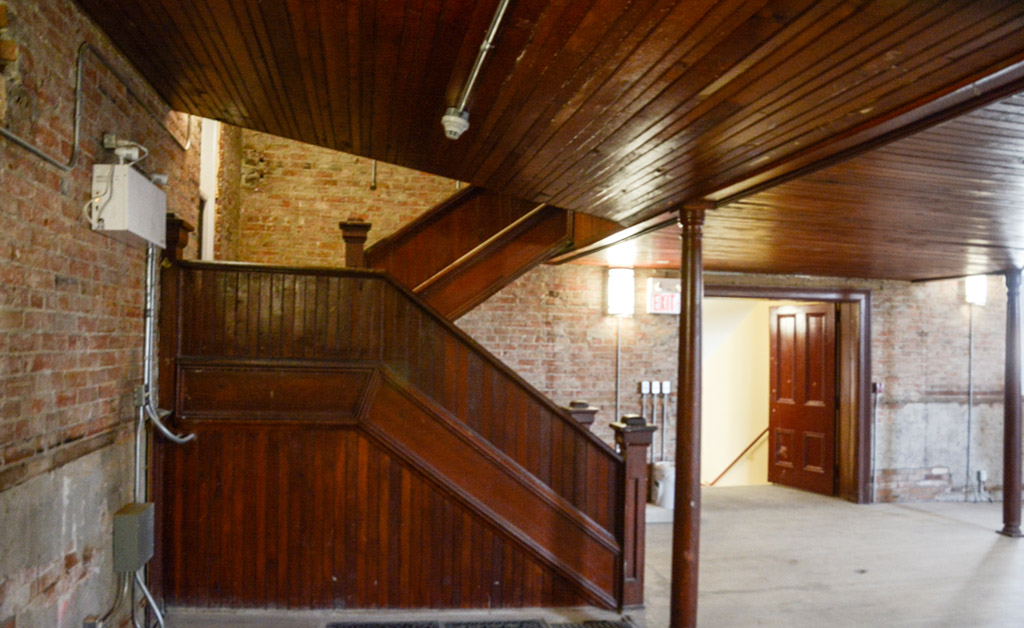 Warm wood-tones, pressed-tin details and many other charming aspects of the space would remain as OCA oversees the design of a contemporary arts space.