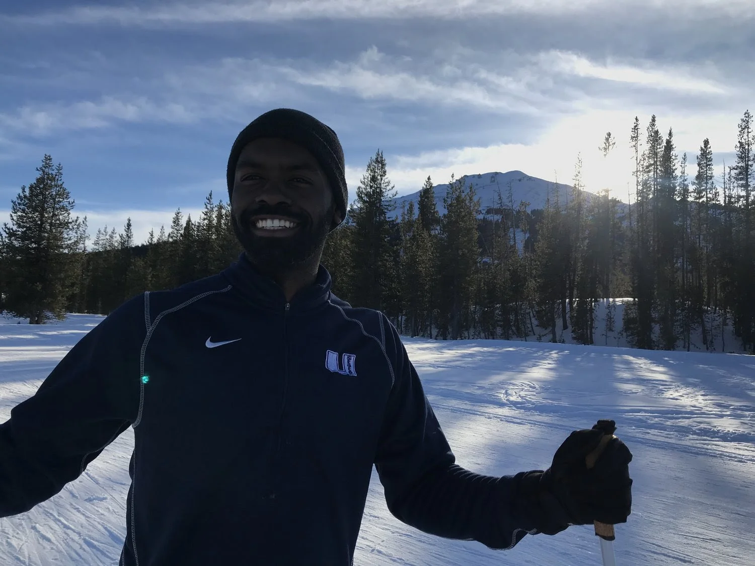 Cross country skiing for the first time this past New Years Day