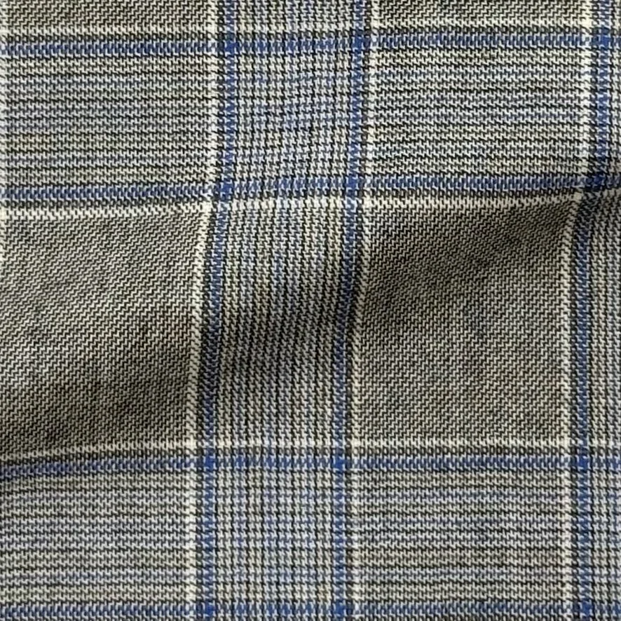 Gray & Blue Check