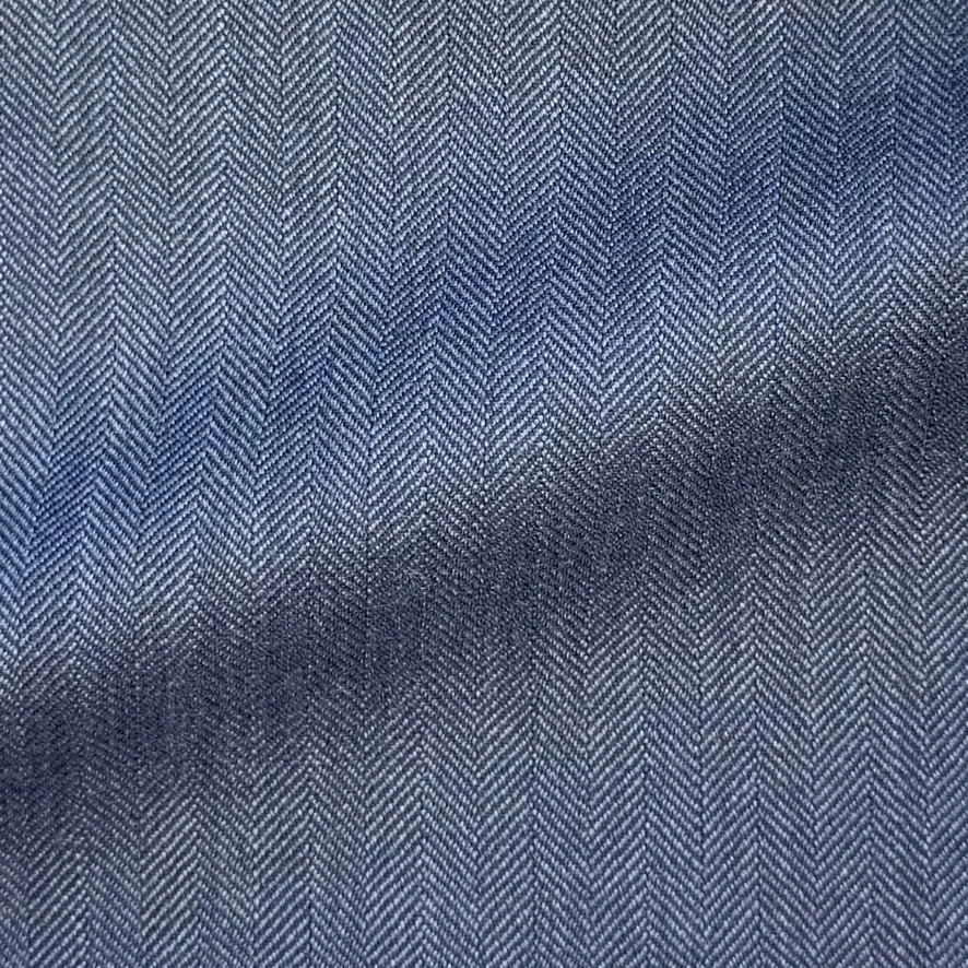 Steel Blue Herringbone Stripe