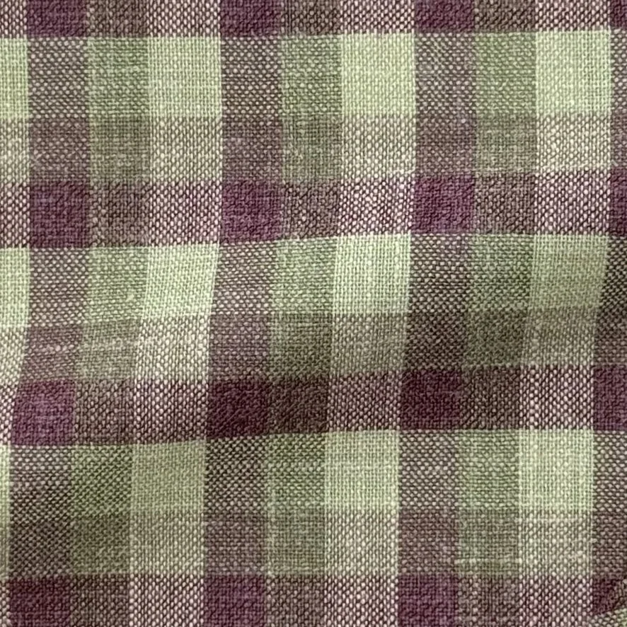 Eggplant & Green Check