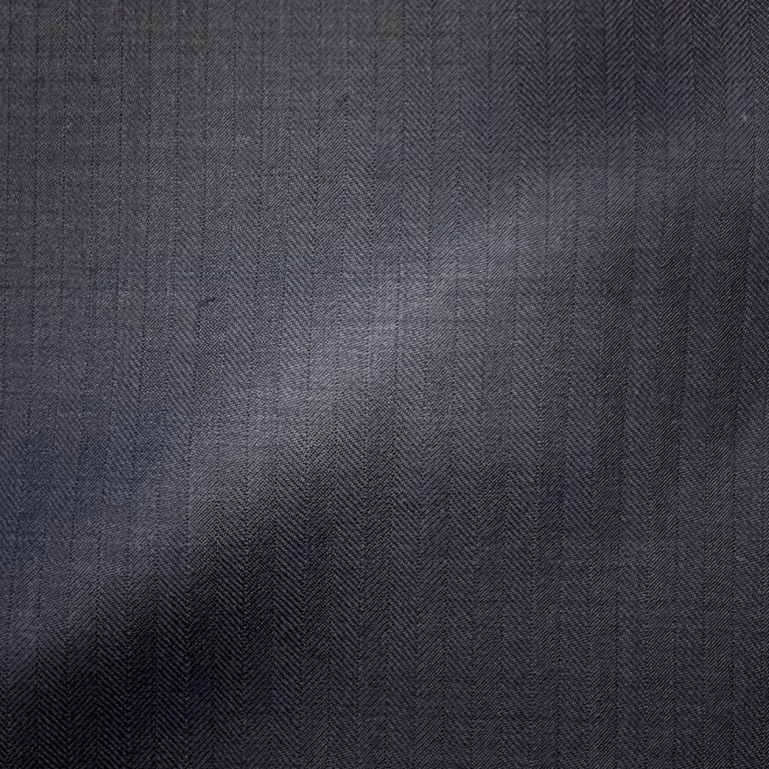 Midnight Blue Herringbone Stripe