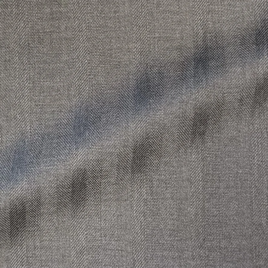 Gray Herringbone Complex Shadow Stripe (High Sheen)