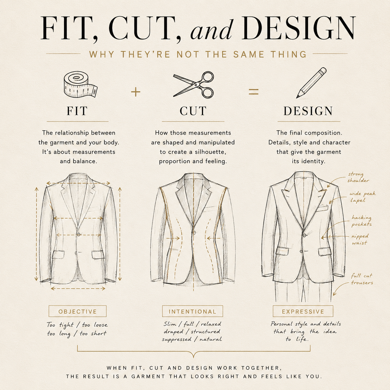 Fit, Cut, and Design: Why They’re Not the Same Thing
