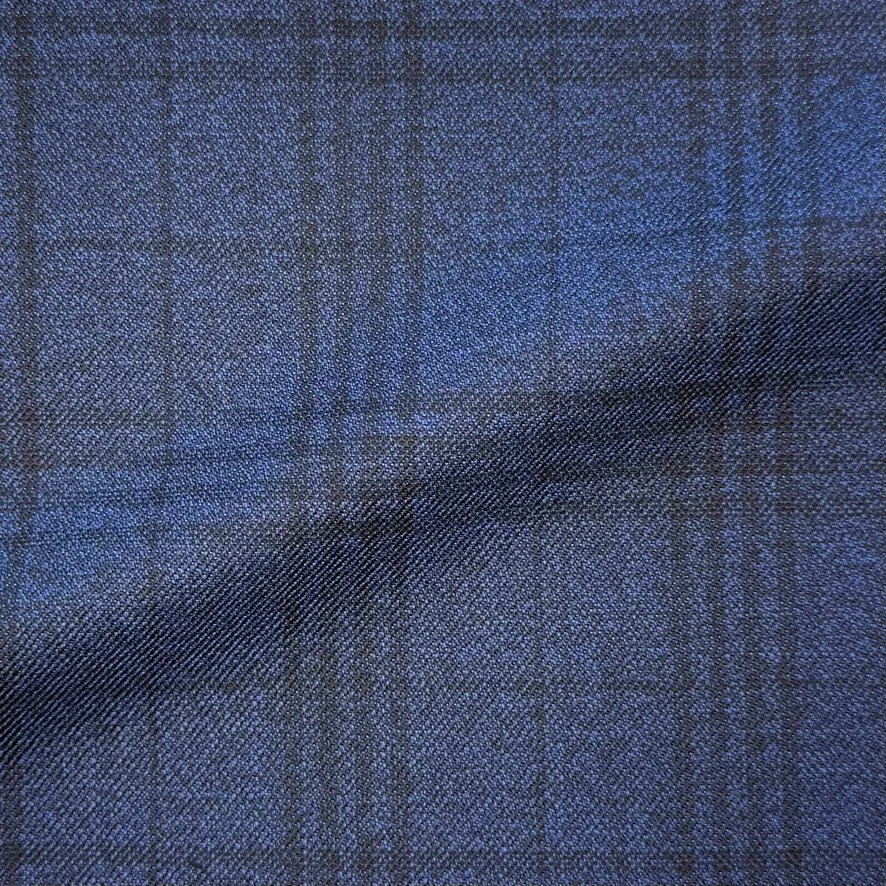 Dark Blue Check w/ Black Windowpane