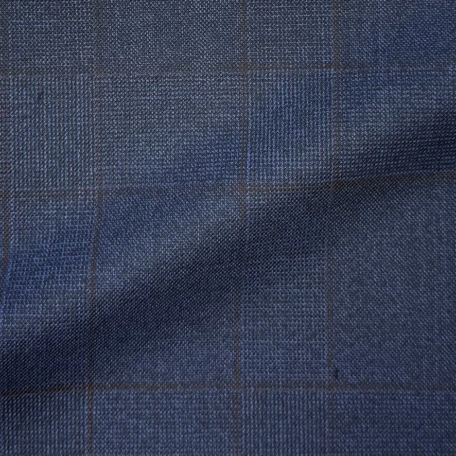 Navy Glen Check w/ Wine Check