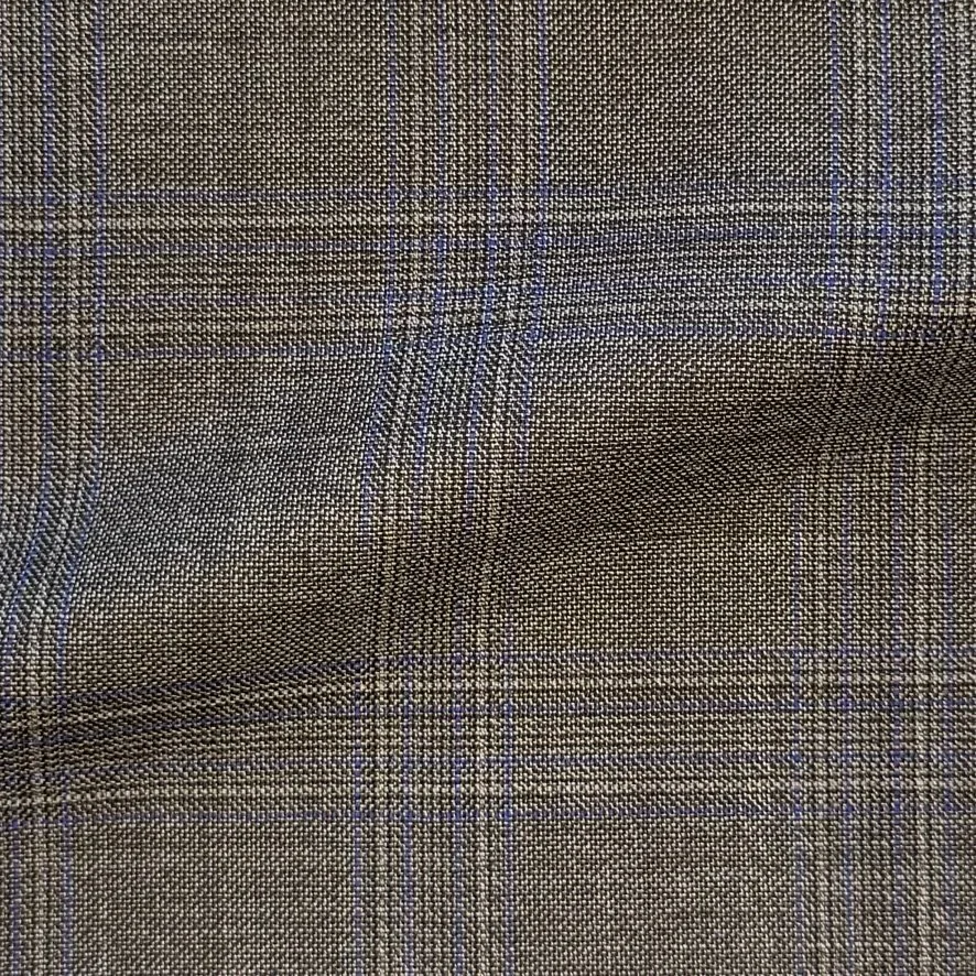 Taupe w/ Blue Check