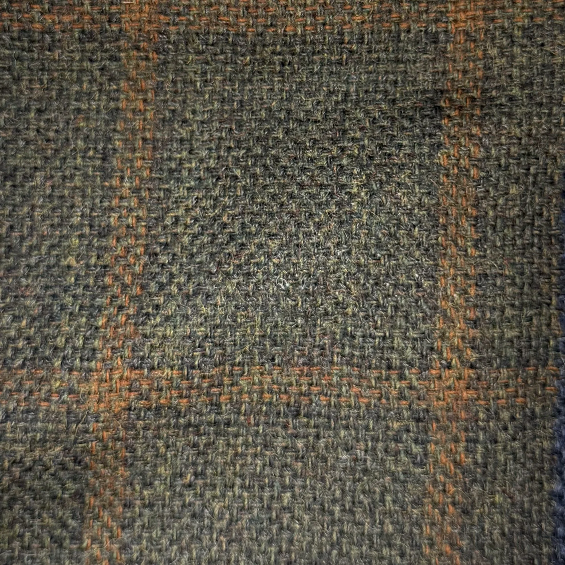 Green & Rust Windowpane Tweed