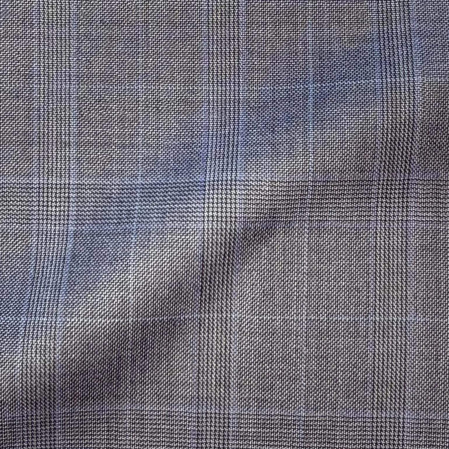 Steel Blue & Black Check w/ Blue Windowpane