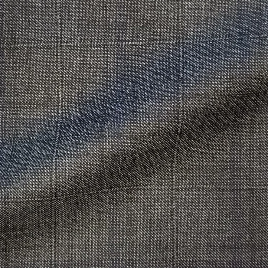 Gray & Blue Check w/ Black Windowpane