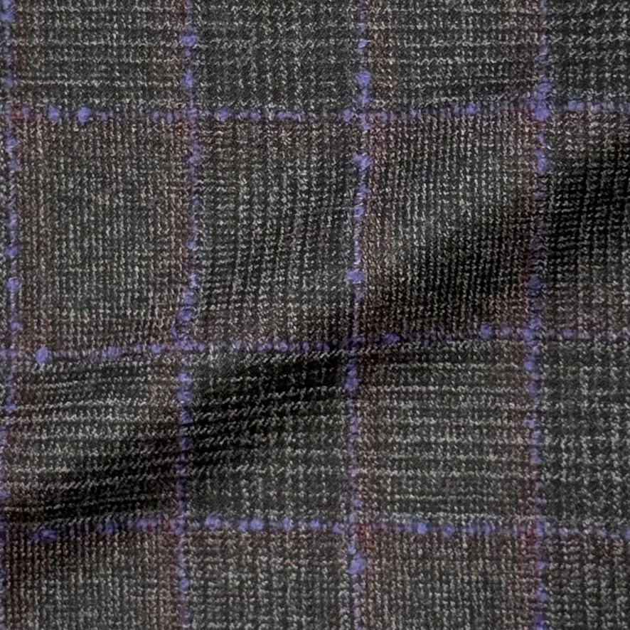 Charcoal & Purple Check